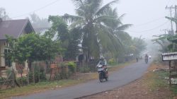 Kabut asap di wilayah Pesisir Selatan Sumatera Barat, Rabu (1/11/2023)