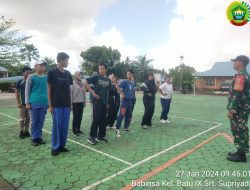 Sertu Supriyadi Berikan Pelatihan PBB Bagi Siswa SMPN 7 Tanjungpinang