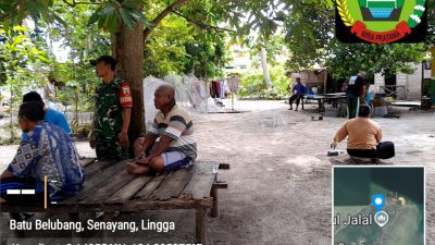 Babinsa Batu Belubang Koramil 06/Senayang Ajak Warga Tidak Terprovokasi Aksi Demo