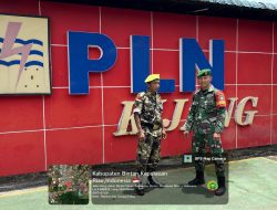 Babinsa Sungai Lekop Koramil 01/Kota dan PPM Gelar Patroli Keamanan di Objek Vital Bintan Timur