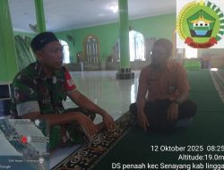 Babinsa Desa Penaah Koramil 06/Senayang Ajak Masyarakat Perkuat Iman dan Silaturahmi Antarumat