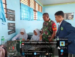 Babinsa Toapaya Asri Koramil 02/Bintim Monitoring Pembagian Makanan Bergizi di Sejumlah Sekolah