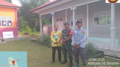Babinsa Desa Rejai Koramil 06/Senayang Gelar Patroli Keamanan di SMA Negeri 1 Rejai